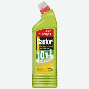 Средство Sanfor Универсал Лимонная свежесть санитарно-гигиеническое 1.5л, 1.5 л