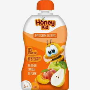Пюре Honey Kid из яблок, груш и персиков для детей с 5мес. 180г, 180 г