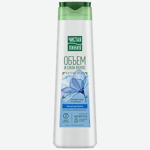 ЧИСТАЯ ЛИНИЯ Бальзам д/вол объем и сила пшеница 380мл:6/12
