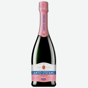 Вино безалкогольное Santo Stefano Розе брют газированное, 750мл