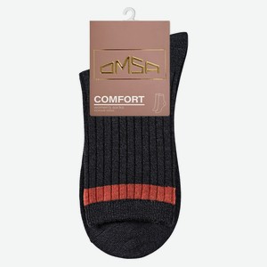 Носки женские Omsa Comfort 355 с высокой резинкой черные, р. 39-41