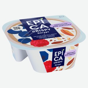 Йогурт EPICA Crispy натуральный и смесь из мюсли и сушеных ягод 6.5%, 138 г