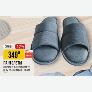 ПАНТОЛЕТЫ мужские, в ассортименте, p. 42-45, Modapark, 1 пара