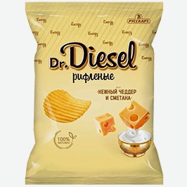 Чипсы Др. Дизель, Рифлёные, В Ассортименте, 120 Г
