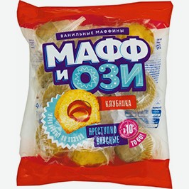 Маффины Мафф И Ози, Варёная Сгущёнка, Клубника, 450 Г