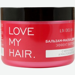 Бальзам-маска для волос LIV DELANO эффект ботокса, с кератином и маслом арганы, Беларусь, 500 мл