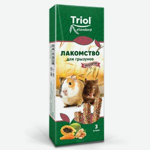 Лакомство д/грызунов Тriol Standard Ассорти с фруктами овощами орехами 75г