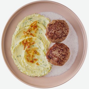 Котлета из говядины с соусом из белых грибов и картофельным пюре Перекрёсток Select, 280г