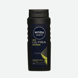 Мужской гель для душа 3 в 1 NIVEA Men Ultra Extreme 500мл