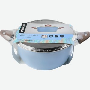 Кастрюля HOMECLUB литая, с антипригарным покрытием, 5.7л, Арт. HC-5-Blue