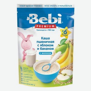 Молочная каша Bebi Premium Пшеничная с яблоком и бананом