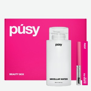 Подарочный набор Pusy Гель для бровей Super Fix 5мл + Мицеллярная вода 290мл в ассортименте