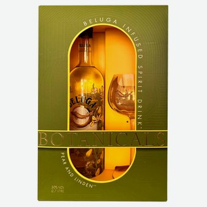 Водка BELUGA Noble Botanicals Груша липа Россия, 0,7 л + бокал 450 мл