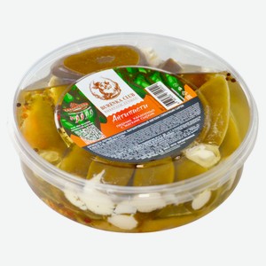 Закуска антипасти зеленые перчики халапеньо с мягким сыром Burenka Club в масле БЗМЖ, 70 г