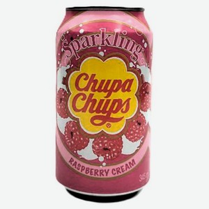 Напиток газированный Chupa Chups Raspberry cream Корея, 0, 345 л