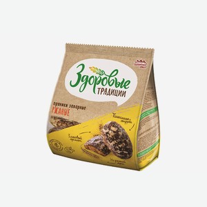 Пряники заварные Здоровые традиции Ржаные 340 г
