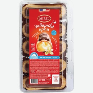Эклеры Mirel с заварным кремом 250г, 250 г