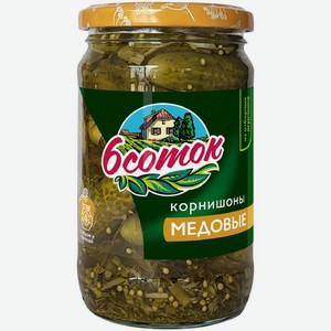 Огурцы 6 соток Корнишоны медовые 350г, 350 мл