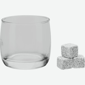 Набор для виски HOMECLUB AirBeer, бокал для виски, 3 камня, Арт. HG2302