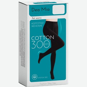 Колготки женские DEA MIA Cotton 300 den nero 4, Арт. 15С1464