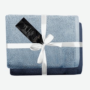 Набор полотенец голубой 2 шт 50*80+70*130см, плотностью 420г