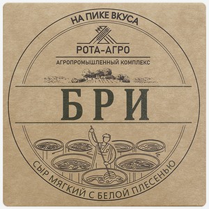 Сыр мягкий с плесенью Бри с массовой долей жира в сухом веществе 50%