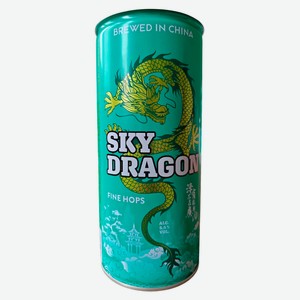 Пиво Sky Dragon Fine Hops светлое нефильтрованное Китай, 1 л