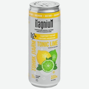 Напиток MagniuM Функциональный тоник-лайм газированный 330мл, 330 мл