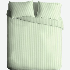 Комплект постельного белья Евро HOMECLUB Teila, страйп-полисатин