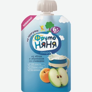 Пюре Фрутоняня Яблоко/банан/творог Гуала Дой Пак 90г