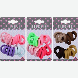 Резинки для волос SWEETORNAMENT Florale, в ассортименте, Арт. NFL1-32, 24шт