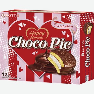 Изделие мучное кондитерское LOTTE Choco Pie, в глазури, 12шт, 336г