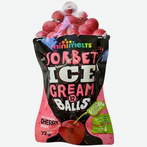 Мороженое Minimelts сорбет вишнёвый, 72г