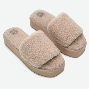 Тапочки женские LuckyLand открытый нос бежевый, р. 38