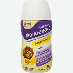 Смесь PediaSure Малоежка со вкусом банана с 1 года 200мл, 200 мл