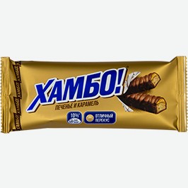 Шоколадный Батончик Хамбо, С Печеньем И Карамелью, 50 Г