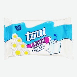 Туалетная бумага влажная Tolli Classic, 30 шт