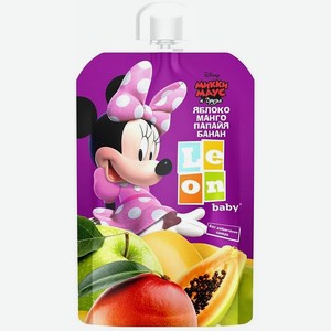 Пюре Leon Baby Микки Маус и Друзья Яблоко-Манго-Папайя-Банан 90г