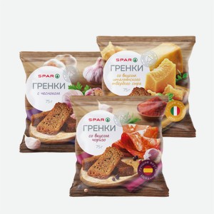 Гренки ржано-пшеничные SPAR в ассортименте 75г
