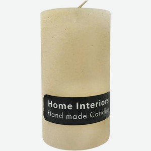 Свеча Home Interiors столбик рустик бежевый 70х130мм, 1 шт