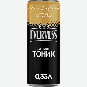 Напиток Evervess вкус Индиан Тоник газированный 0.33л, 330 мл