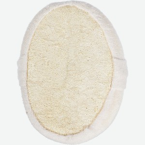 Мочалка БАННЫЕ ШТУЧКИ из люфы, спонж мягкий с хлопком, medium, 11х15х5см