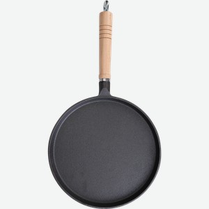 Сковорода блинная HOMECLUB 22см, съемная ручка, чугун