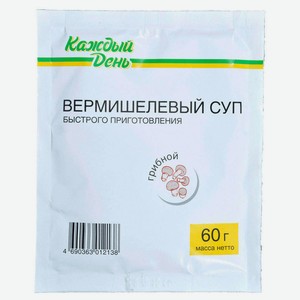 Суп вермишелевый «Каждый день» грибной, 60 г