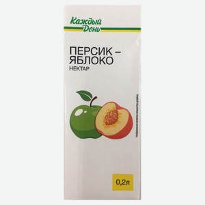 Нектар «Каждый День» Персик Яблоко, 200 мл