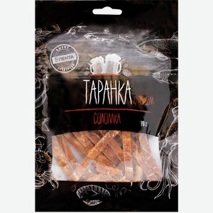 Рыба солено-сушеная ЛЕНТА Таранка соломка с перцем, Россия, 70 г