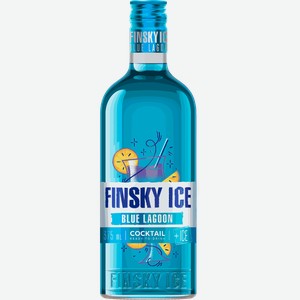Аперитив ФИНСКИЙ ЛЕД Голубая лагуна 15%, 0.375л