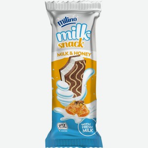 Пирожное Milino бисквитное с молочно-медовым кремом, 28 г