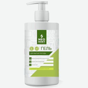 NEOMINT Концентрированный гель для мытья посуды с натуральным ароматом алоэ и зеленого чая, 1000 мл