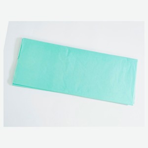 Бумага флористическая упаковочная тишью светло-бирюзовая, 50x66 см, 10 шт